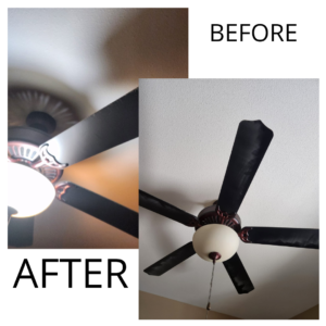 Cleaning ceiling fans